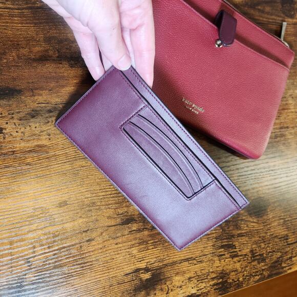 KATE SPADE Red Zip Code Colorblocked Pouch Wristlet - Picture 9 of 11